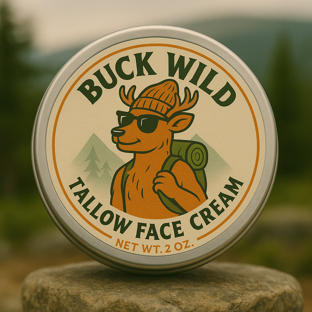 Buck Wild Tallow Face Cream container